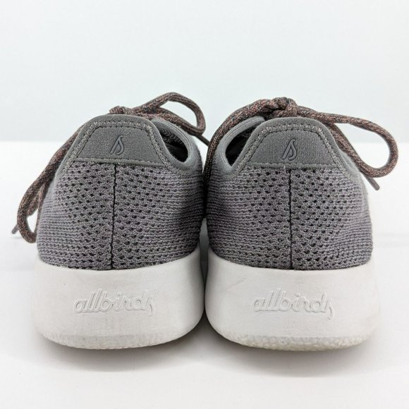 Allbirds TR Tree Runners Sneakers 8 Mist Grey White Stretch Knit Comfort Lace Up - Picture 7 of 12